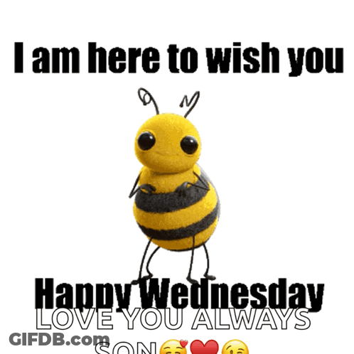 Bee Saying Happy Wednesday Love You Always GIF