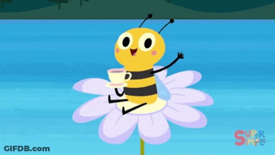 Bee Sitting In A Flower GIF