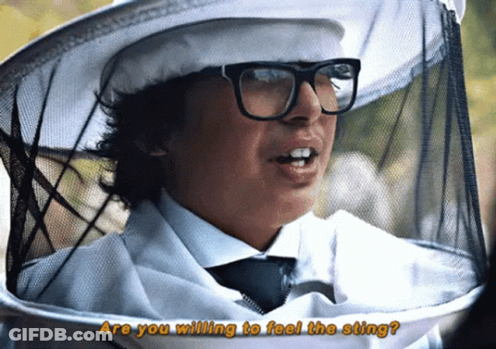 Bee Sting Head Protector GIF