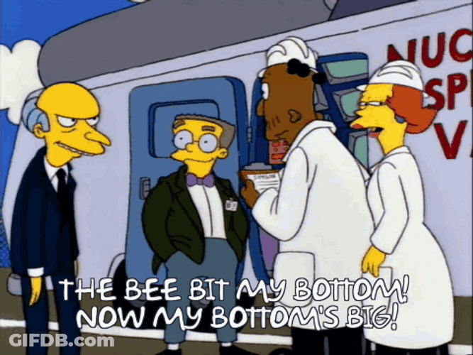Bee Sting Homer Simpsons GIF