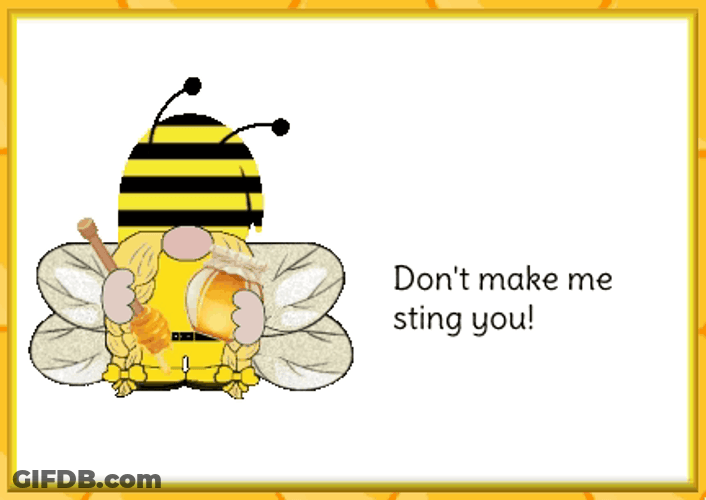 Bee Sting Warning GIF