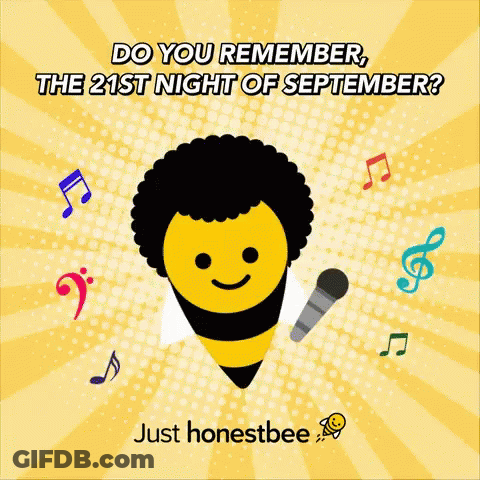 Bee With Afro And Microphone Saying Do You Remember The 21St Night Of September GIF
