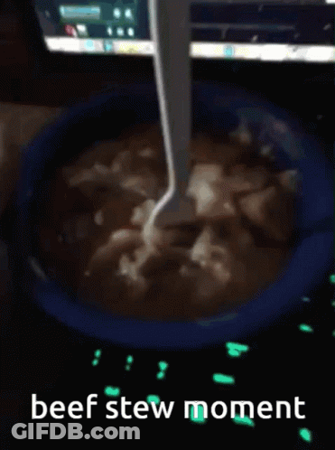 Beef Stew In Bowl With Spoon GIF