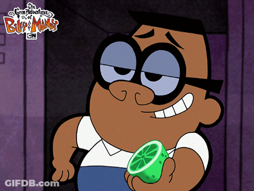 Beep And Mandy Character Holding Lime GIF