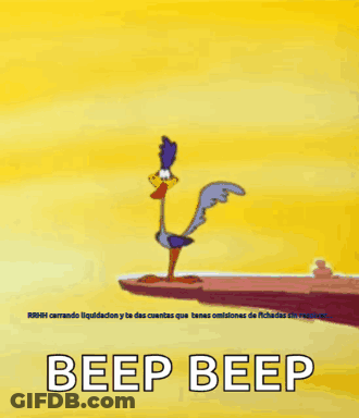 Beep Beep Sign With Cartoon Character GIF
