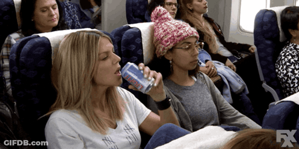 Beer Chug Challenge Airplane T's Always Sunny Philadelphia GIF