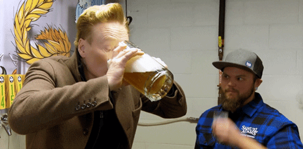 Beer Chug Challenge Drinking Alcohol GIF