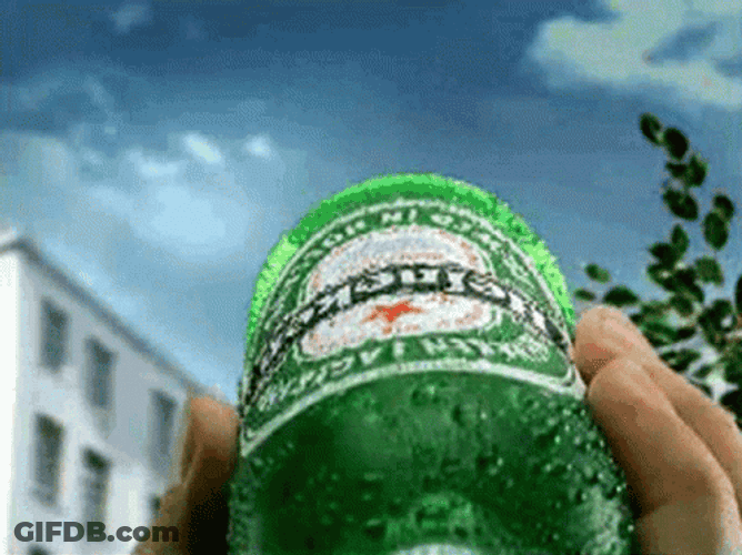 Beer Chug Challenge Heineken Drinking Alcohol GIF