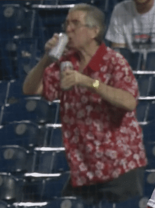 Beer Chug Challenge Old Man Drinking Alcohol GIF