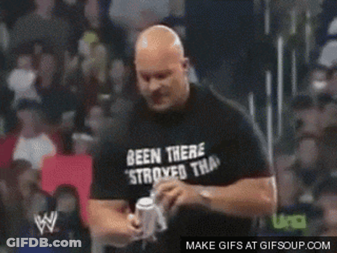 Beer Chug We Challenge Steve Austin GIF