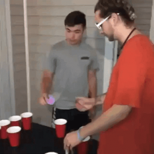 Beer Pong Mirror GIF