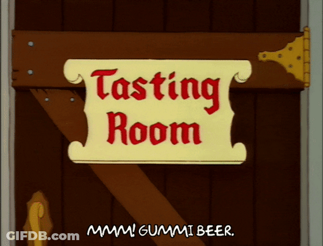 Beer Shaped Gummies The Simpsons GIF