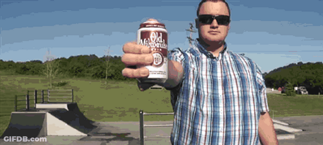 Beer Throwing Stunt Hold My Beer GIF