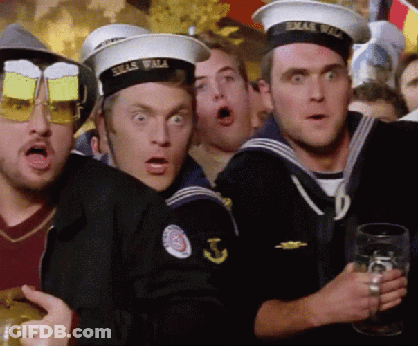 Beerfest Amazed Crowd GIF