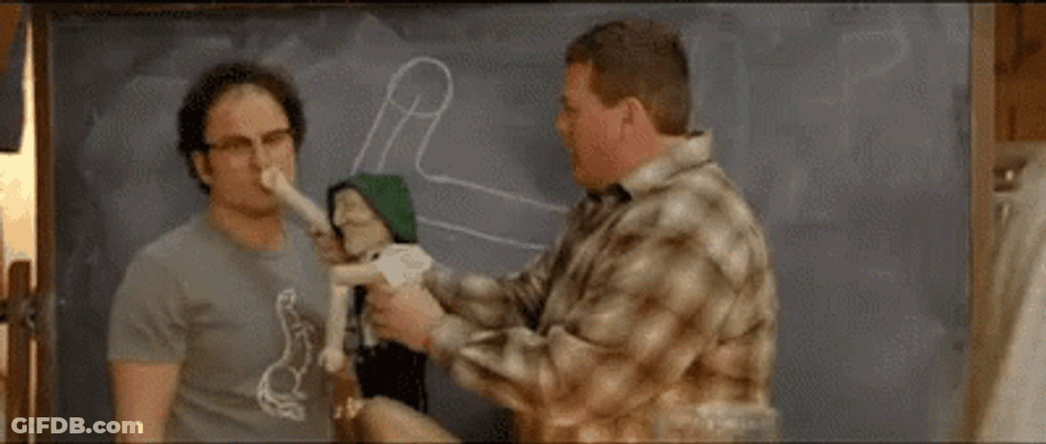 Beerfest Annoying Puppet Poking Nose GIF