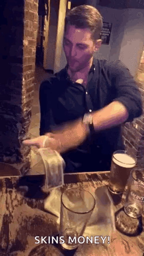 Beerfest Making It Rain Skins Money GIF