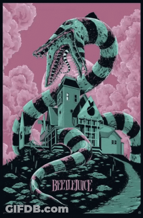 Beetlejuice Meme Scary Big Snake House GIF