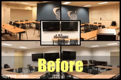 Before And After Photo Of Classroom GIF