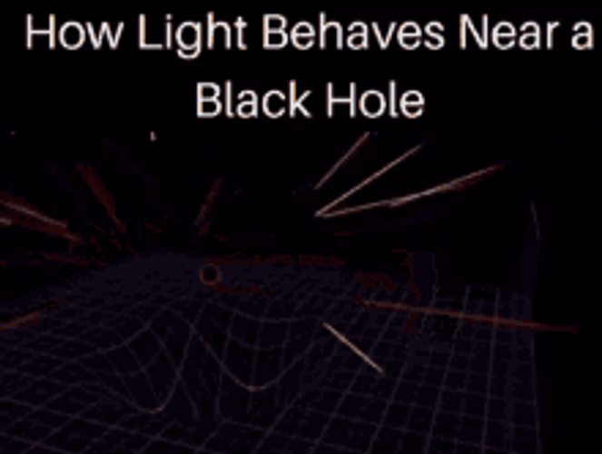 Behavior Of Light Around A Black Hole GIF