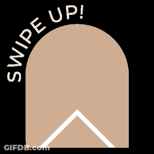 Beige Arrow Swipe Up Minimalist Outline GIF