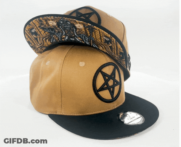 Beige Baseball Cap Minimalist Design GIF