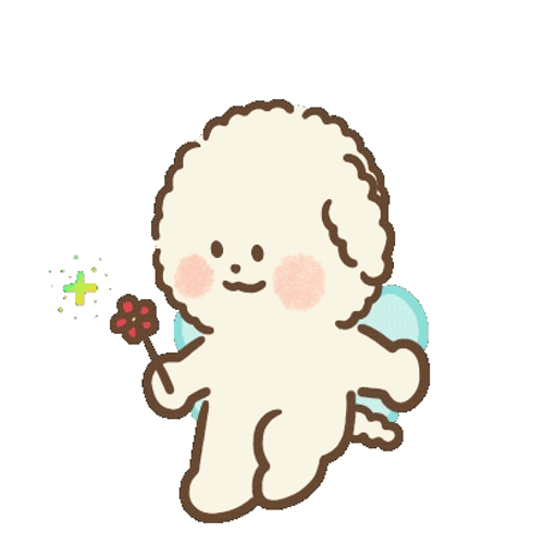 Beige Dog Cartoon Fairy GIF