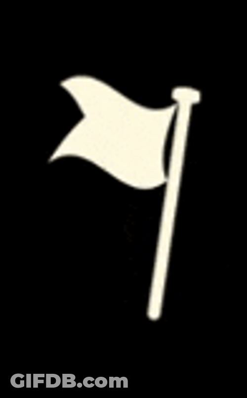 Beige Flag Minimalist Waving GIF