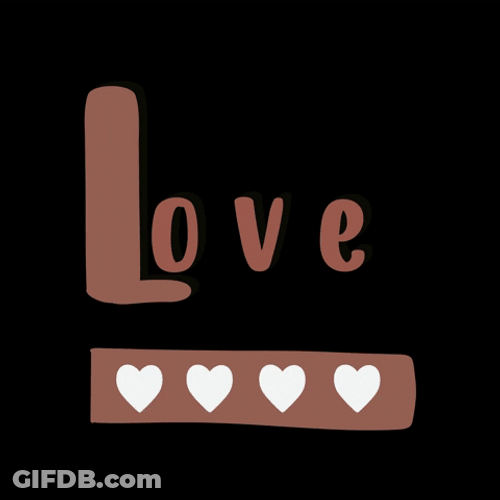 Beige Love Moving Hearts Minimalist Design GIF