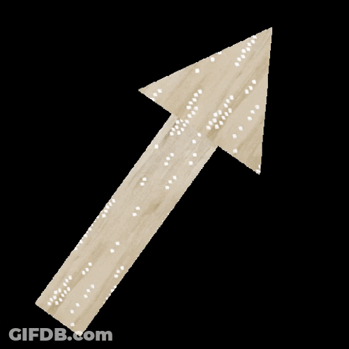 Beige Minimalist Arrow Facing Up GIF