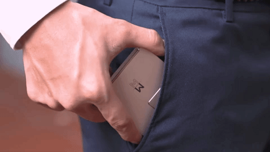 Beige Phone Minimalist Design Pants Pocket GIF