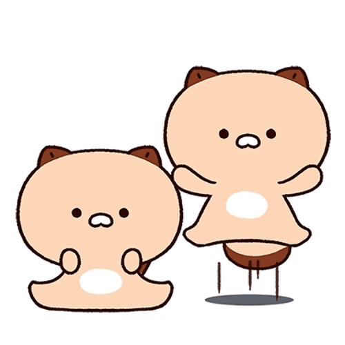 Beige Racoon Cartoon Excited GIF