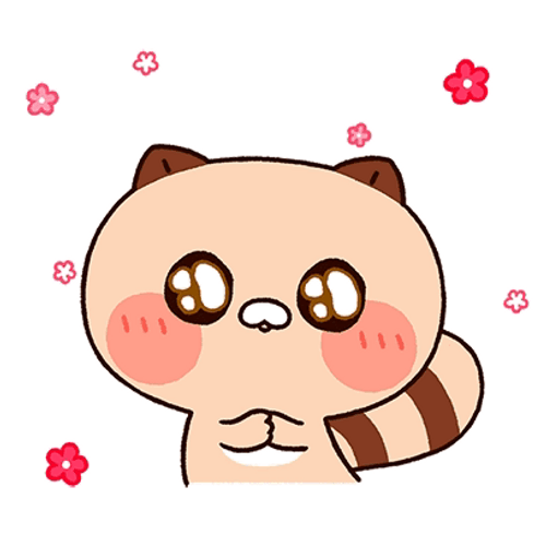 Beige Racoon Cartoon Puppy Eye GIF