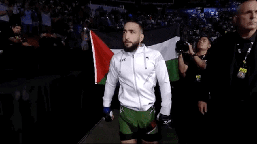 Belal Muhammad Chest Pumping Grand Entrance GIF