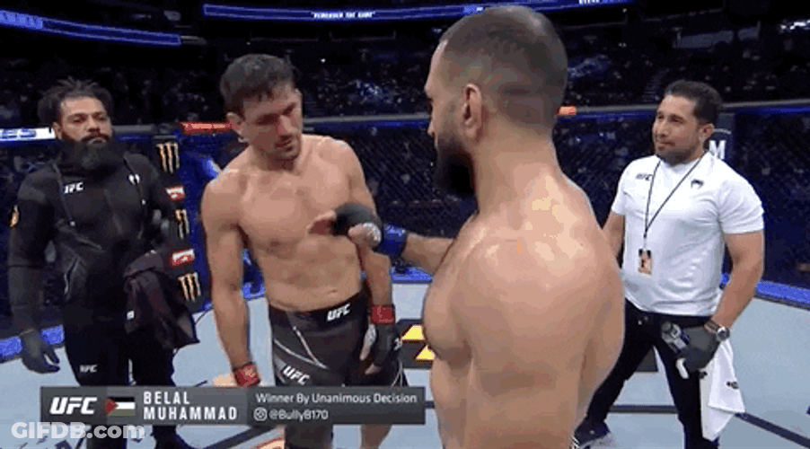 Belal Muhammad Demian Maia Quick Hug GIF