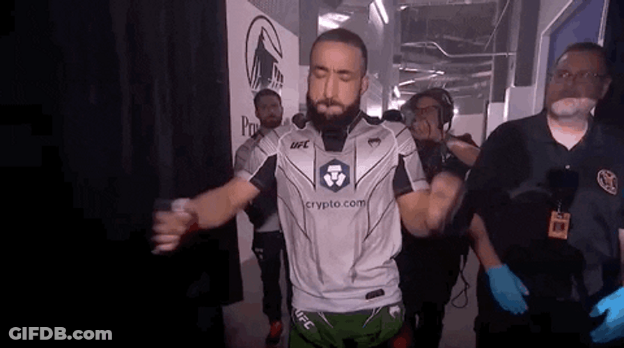 Belal Muhammad Energetic Chest Pumping GIF