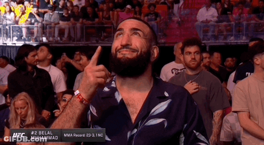 Belal Muhammad Mocking Camera GIF