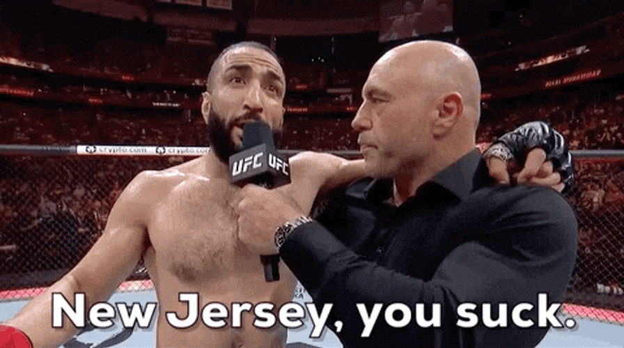 Belal Muhammad Mocking New Jersey GIF