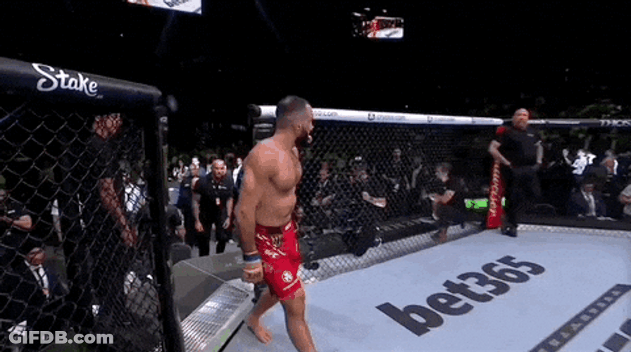 Belal Muhammad Mocking Octagon Entrance GIF