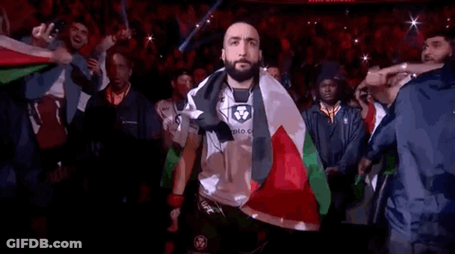 Belal Muhammad Shaking Fans Hands GIF