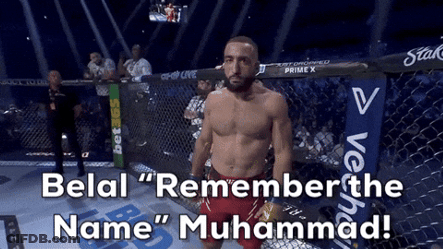 Belal Muhammad Walking Around Ring GIF