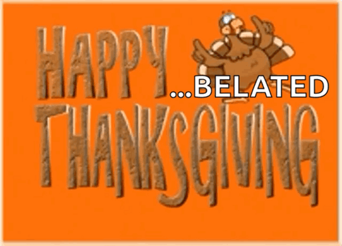 Belated Thanksgiving Happy Turkey Day GIF