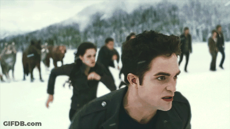 Bella And Edward Running GIF