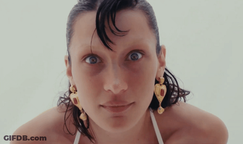 Bella Hadid Dizzy Impression GIF