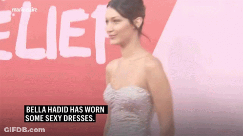 Bella Hadid In Sexy Dresses For Marie Claire Ad GIF
