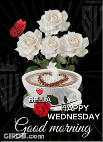 Bella Happy Wednesday Good Morning With A Cup Of Coffee GIF