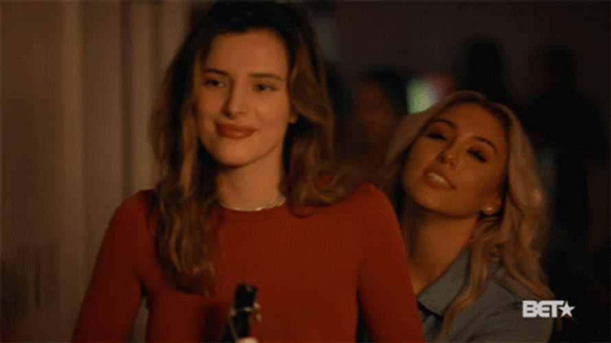 Bella Thorne Celebrate With Friend GIF