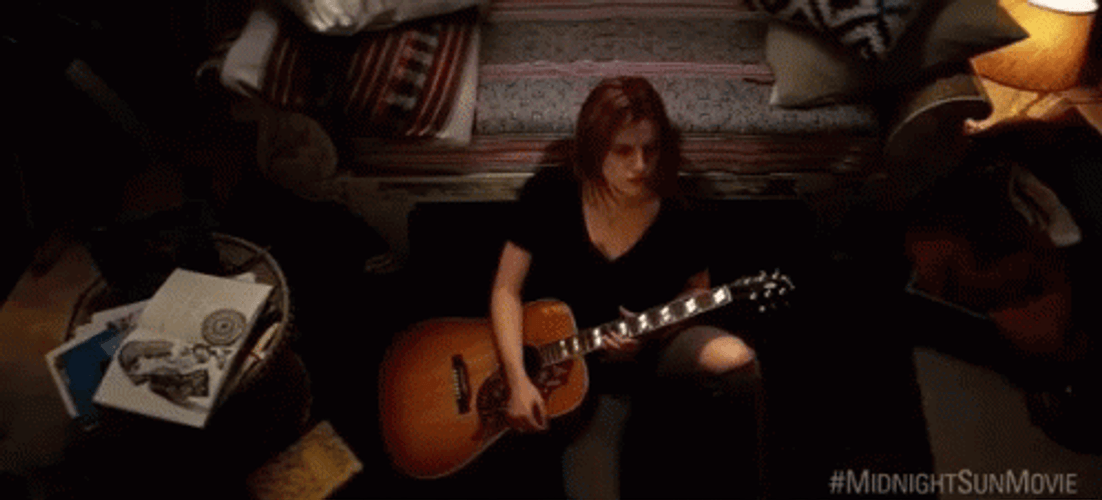 Bella Thorne Playing Guitar GIF