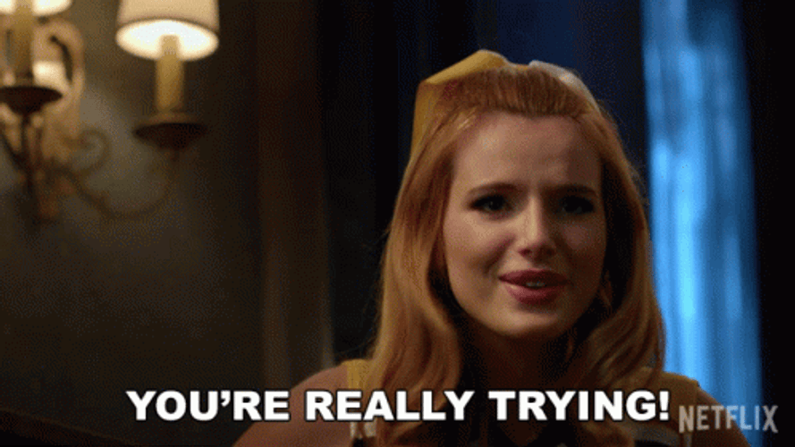 Bella Thorne Youre Really Trying GIF