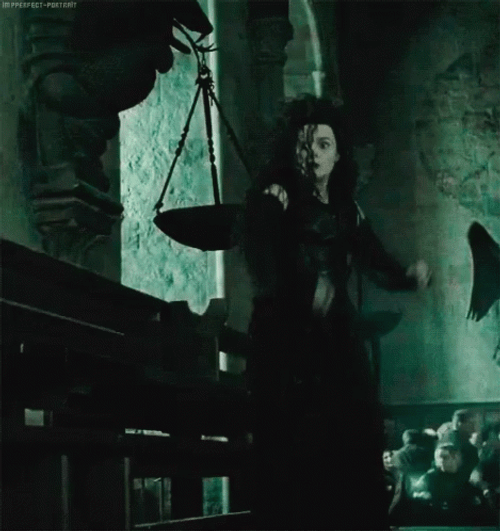 Bellatrix Lestrange Throws Spell GIF