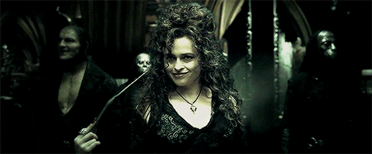 Bellatrix Lestrange With Her Wand GIF